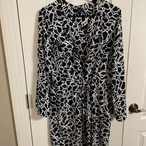 Metaphor Black & White  Print Mini Dress